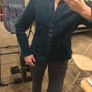 Women’s corduroy jacket.  Size medium. Blue green.